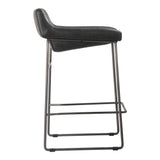 Starlet Onyx Black Leather Counter Stool (Set of 2) by MOES at Eve Furniture
