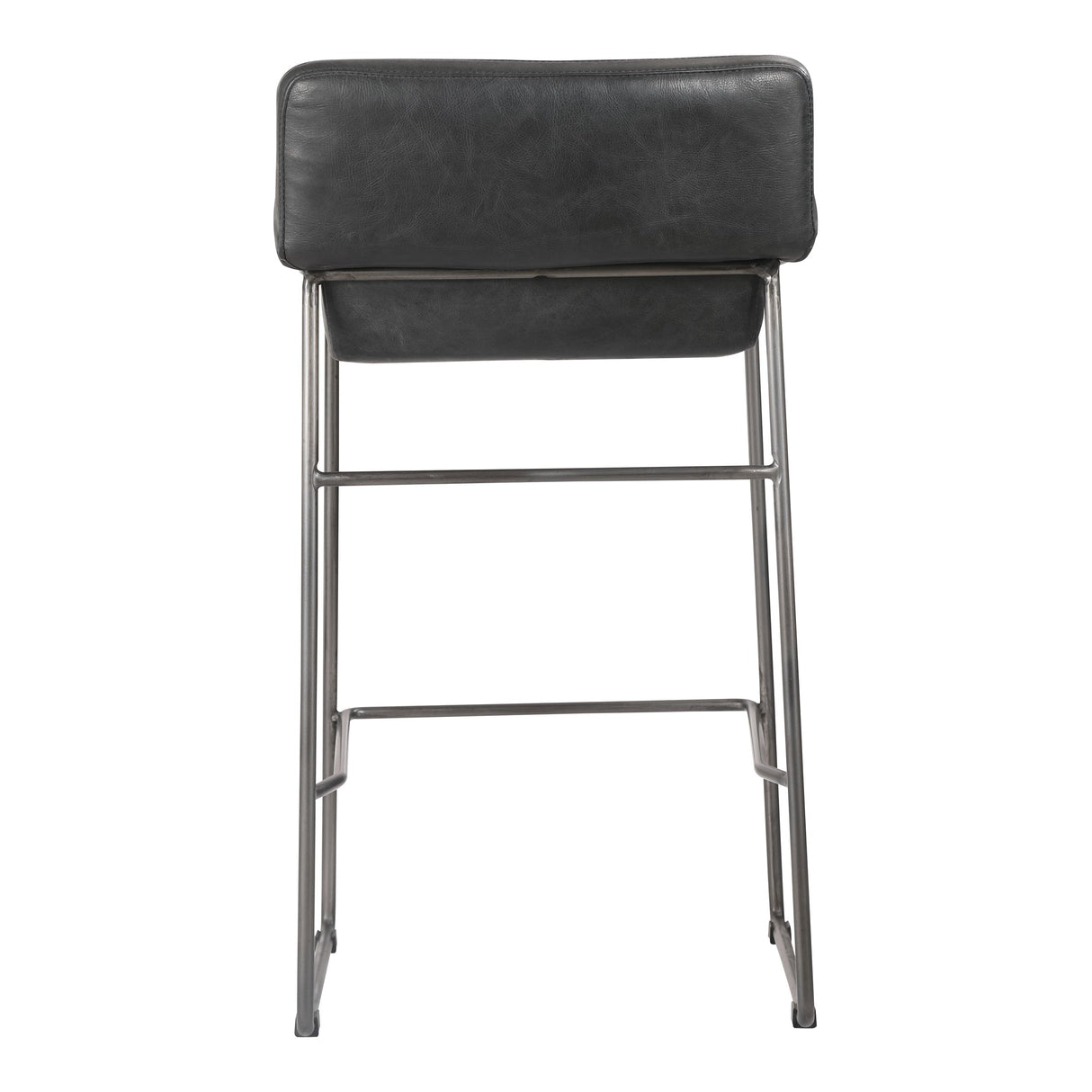 Starlet Onyx Black Leather Counter Stool (Set of 2) by MOES at Eve Furniture