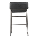Starlet Onyx Black Leather Counter Stool (Set of 2) by MOES at Eve Furniture