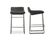 Starlet Onyx Black Leather Counter Stool (Set of 2) by MOES at Eve Furniture