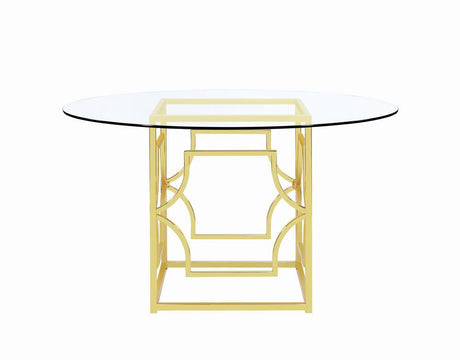 Starlight Brass Dining Table Base by Coaster at Eve Furniture