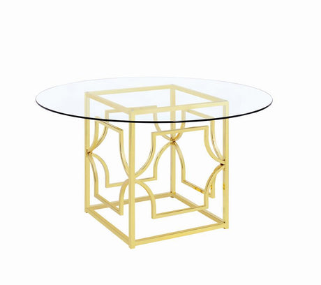 Starlight Brass Dining Table Base by Coaster at Eve Furniture