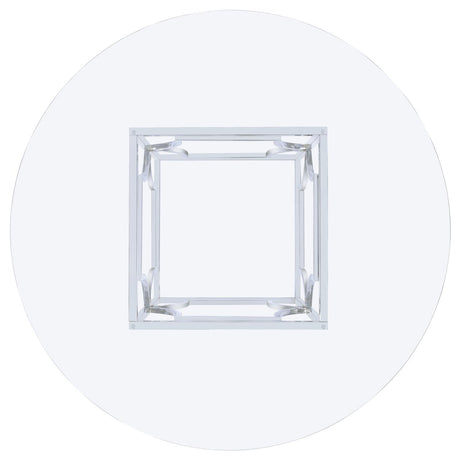 Starlight Clear and Chrome Round Glass Top Dining Table by Coaster at Eve Furniture