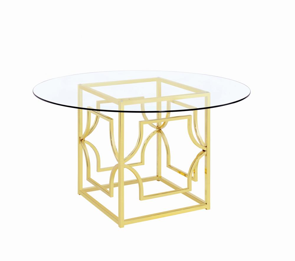 Starlight Brass Dining Table Base