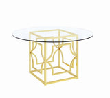 Starlight Brass Dining Table Base