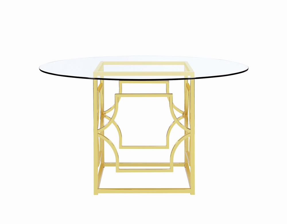 Starlight Brass Dining Table Base