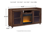 Starmore Brown 70" TV Stand with Electric Fireplace by Ashley at Eve Furniture
