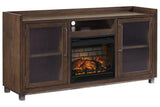Starmore Brown 70" TV Stand with Electric Fireplace by Ashley at Eve Furniture