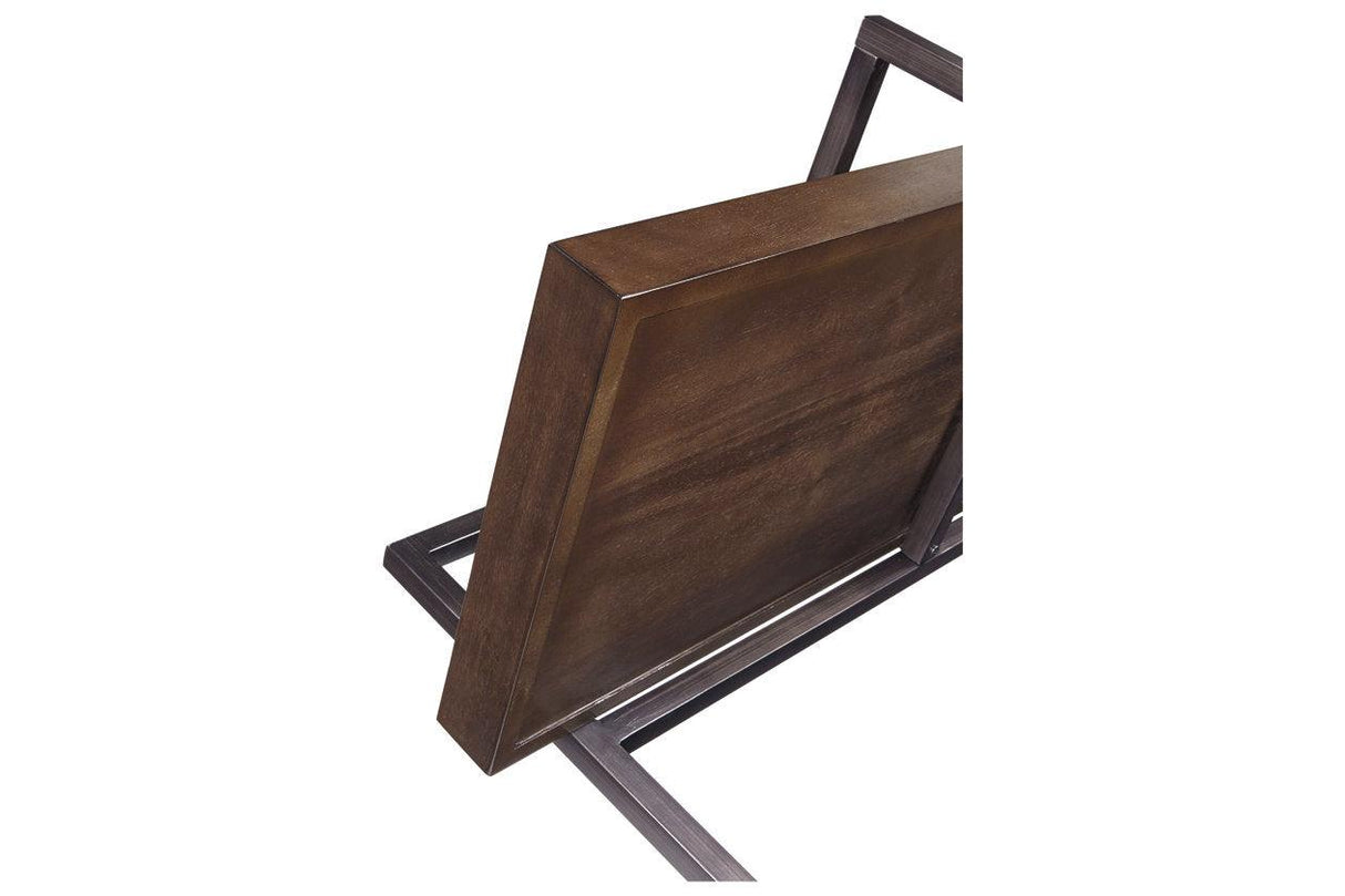 Starmore Brown/Gunmetal 3-Piece Entertainment Center by Ashley at Eve Furniture