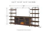 Starmore Brown/Gunmetal 3-Piece Entertainment Center by Ashley at Eve Furniture