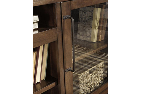 Starmore Brown/Gunmetal 3-Piece Entertainment Center by Ashley at Eve Furniture