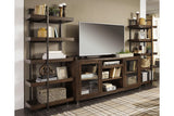 Starmore Brown/Gunmetal 3-Piece Entertainment Center by Ashley at Eve Furniture