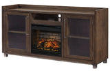 Starmore Brown/Gunmetal 3-Piece Wall Unit with Electric Fireplace by Ashley at Eve Furniture