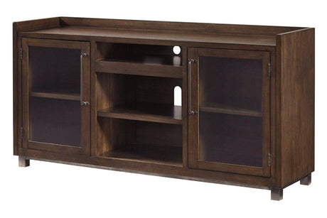 Starmore Brown 70" TV Stand with Electric Fireplace by Ashley at Eve Furniture