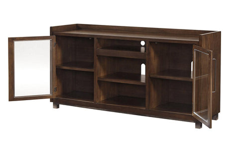 Starmore Brown 70" TV Stand with Electric Fireplace by Ashley at Eve Furniture