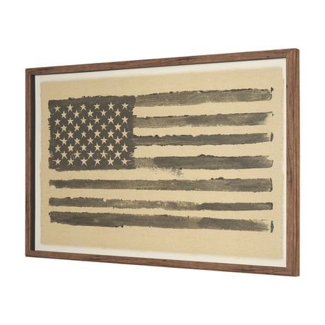Stars & Stripes by Mercana Studio Hand Embelished Textured Framed Artwork Matted under Glass by Mercana at Eve Furniture