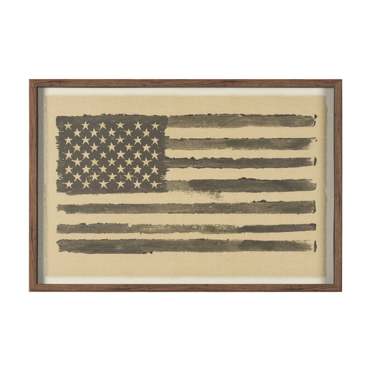 Stars & Stripes by Mercana Studio Hand Embelished Textured Framed Artwork Matted under Glass by Mercana at Eve Furniture