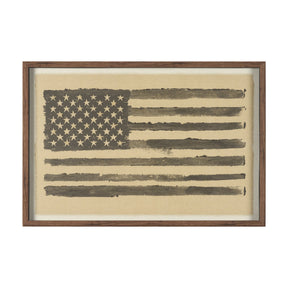 Stars & Stripes by Mercana Studio Hand Embelished Textured Framed Artwork Matted under Glass by Mercana at Eve Furniture