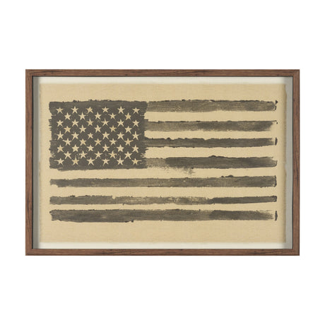 Stars & Stripes by Mercana Studio Hand Embelished Textured Framed Artwork Matted under Glass by Mercana at Eve Furniture