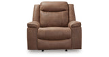 Status Check Caramel Recliner by Ashley at Eve Furniture