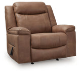 Status Check Caramel Recliner by Ashley at Eve Furniture