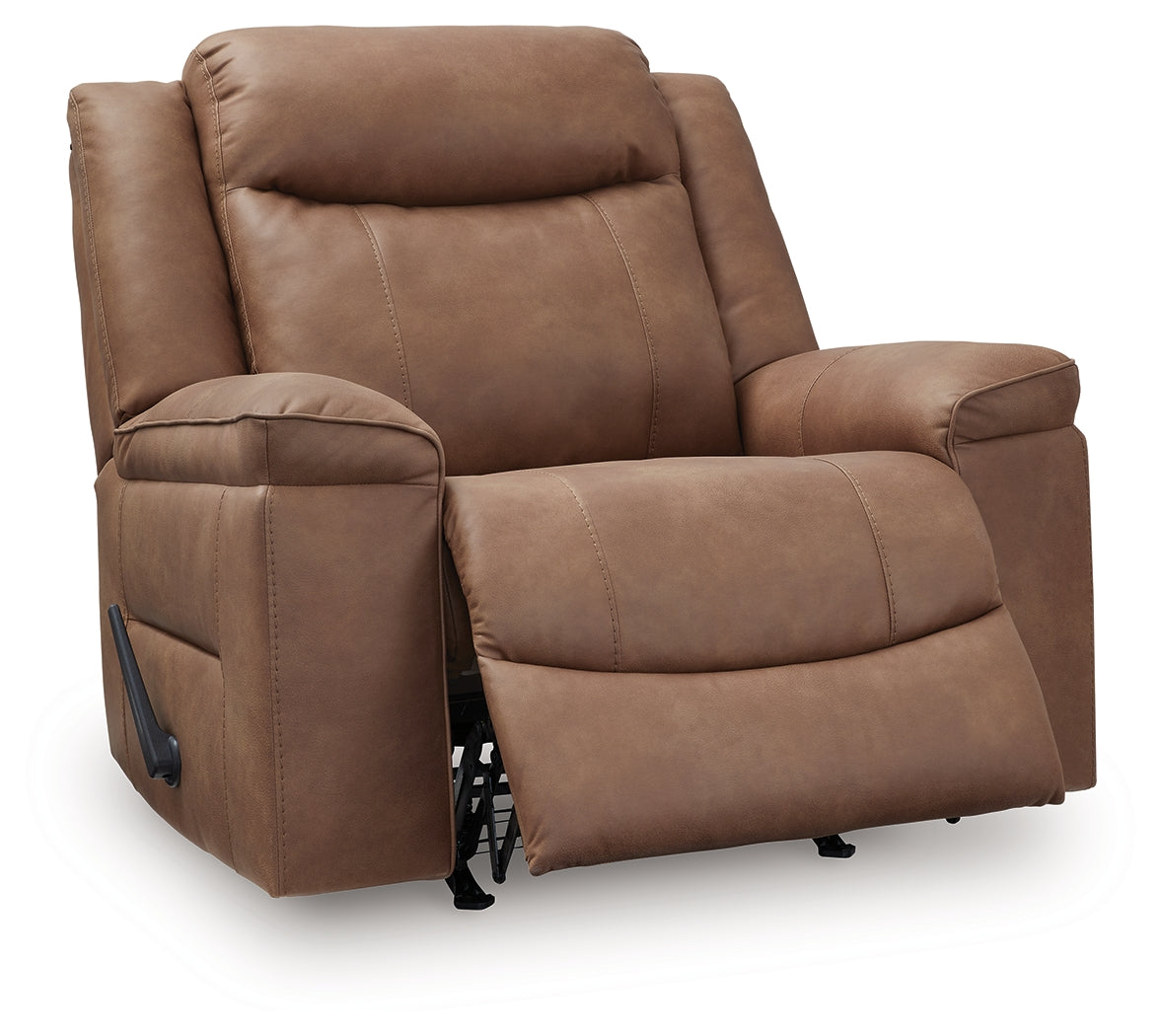 Status Check Caramel Recliner by Ashley at Eve Furniture