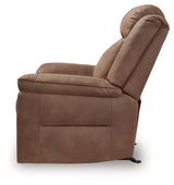 Status Check Caramel Recliner by Ashley at Eve Furniture
