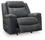 Status Check Shadow Recliner by Ashley at Eve Furniture