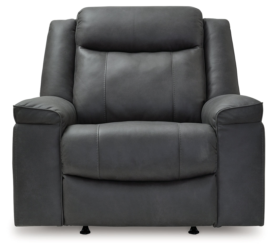 Status Check Shadow Recliner by Ashley at Eve Furniture