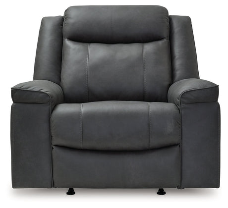 Status Check Shadow Recliner by Ashley at Eve Furniture