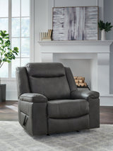 Status Check Shadow Recliner by Ashley at Eve Furniture
