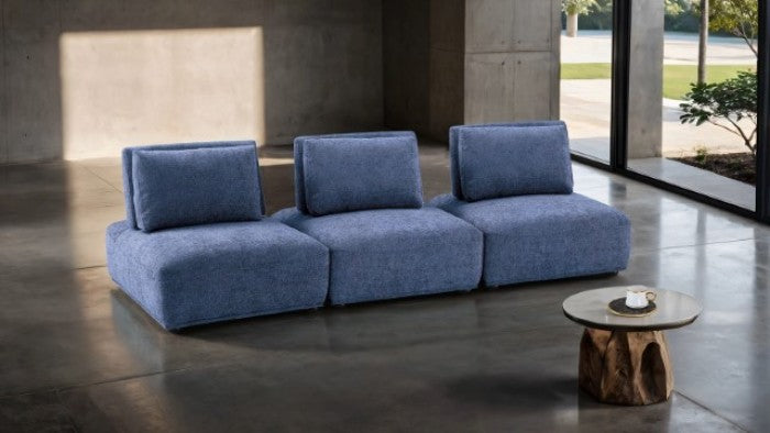 Stavanger Blue 3-Seater Sofa by Furniture of America at Eve Furniture