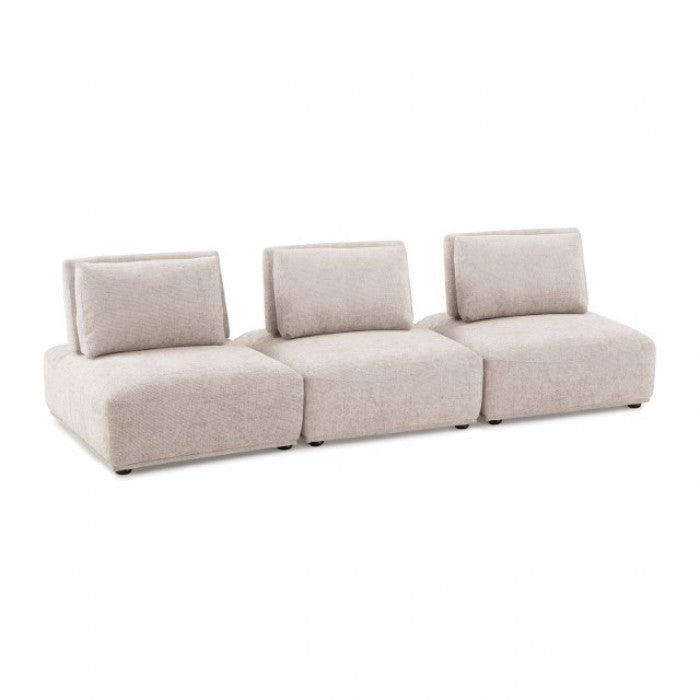 Stavanger Light Brown 3-Seater Sofa by Furniture of America at Eve Furniture