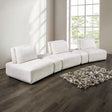 Stavanger White Curved 3-Seater Sofa by Furniture of America at Eve Furniture