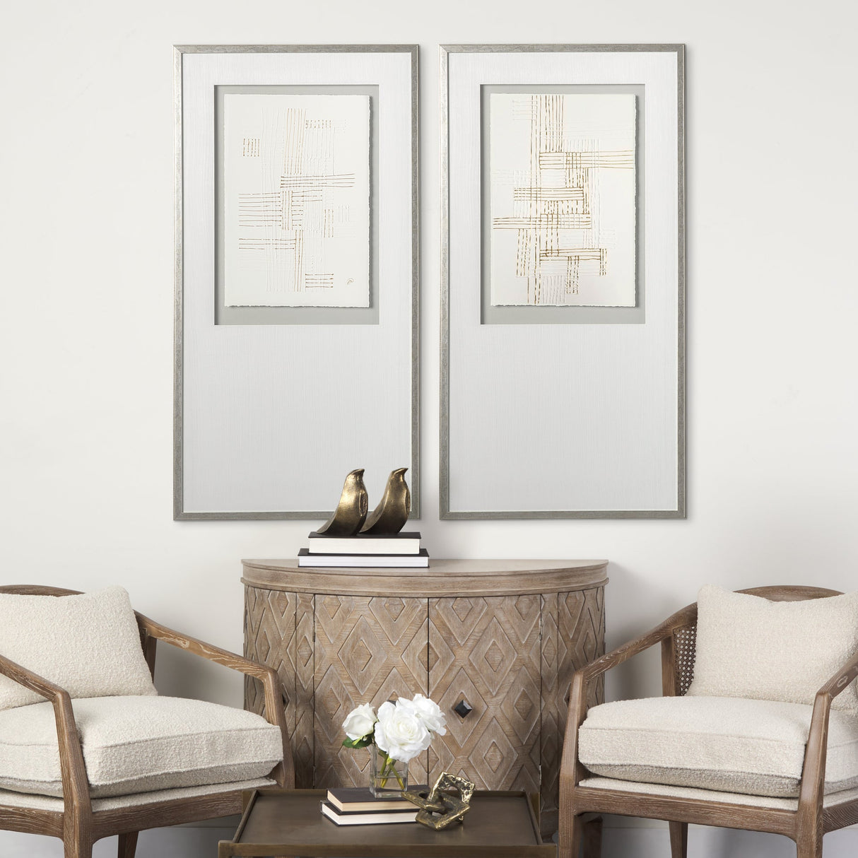 Stave II by Studio M a handmade Original Framed Artwork under Glass by Mercana at Eve Furniture