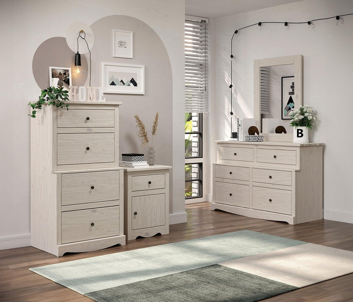 Stavros White Mirror by Furniture of America at Eve Furniture
