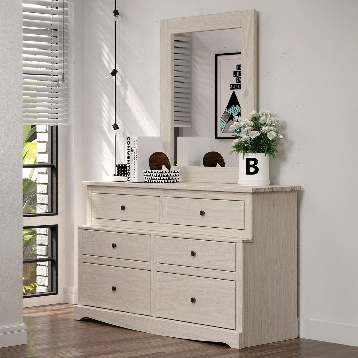 Stavros White Dresser by Furniture of America at Eve Furniture
