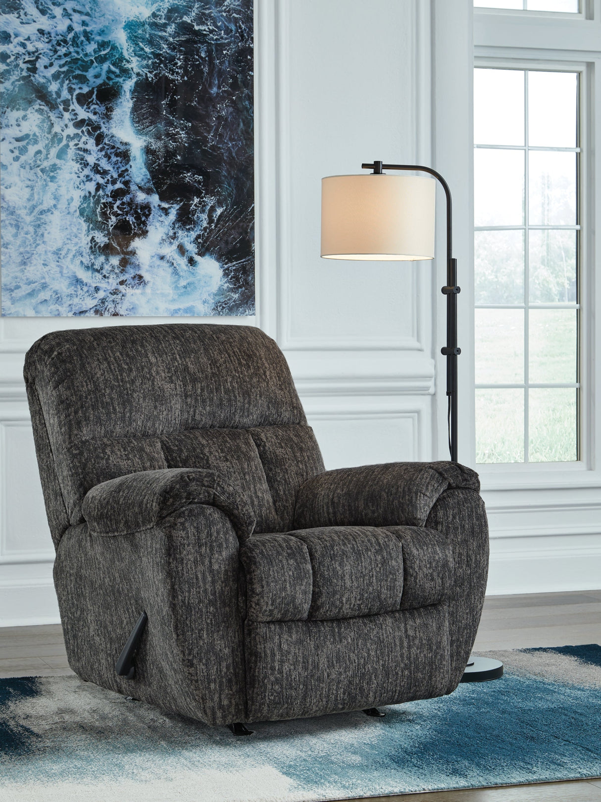Stayfish Gunmetal Recliner by ASHLEY FURNITURE at Eve Furniture
