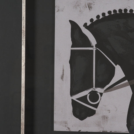 Steed 1 by Mercana Studio Hand-Embellished Framed Artwork Matted under Glass by Mercana at Eve Furniture