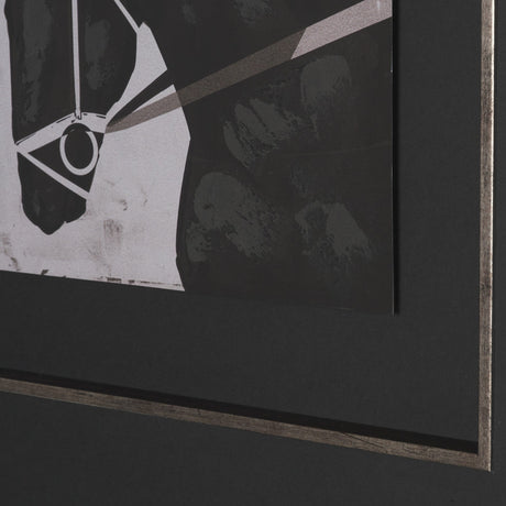Steed 1 by Mercana Studio Hand-Embellished Framed Artwork Matted under Glass by Mercana at Eve Furniture