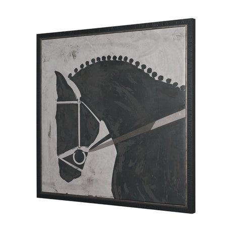 Steed 1 by Mercana Studio Hand-Embellished Textured Framed Canvas Artwork by Mercana at Eve Furniture