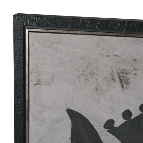 Steed 1 by Mercana Studio Hand-Embellished Textured Framed Canvas Artwork by Mercana at Eve Furniture