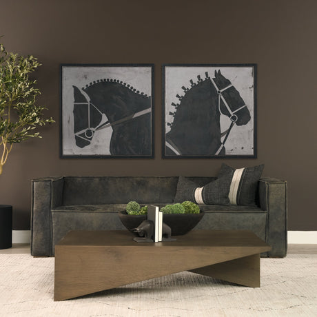 Steed 1 by Mercana Studio Hand-Embellished Textured Framed Canvas Artwork by Mercana at Eve Furniture