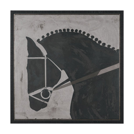 Steed 1 by Mercana Studio Hand-Embellished Textured Framed Canvas Artwork by Mercana at Eve Furniture