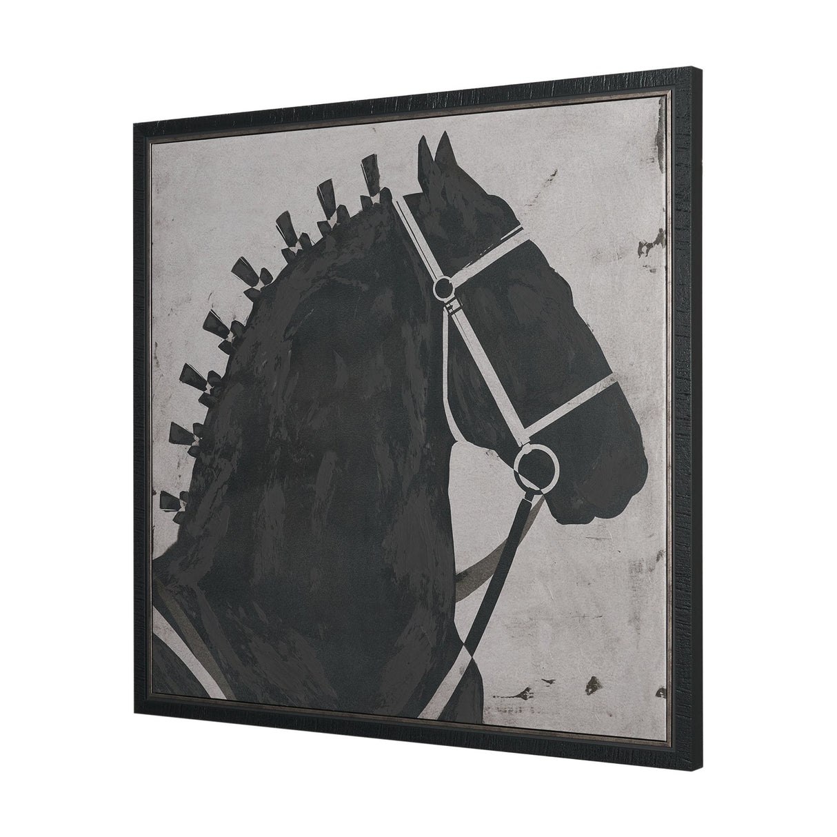 Steed 2 by Mercana Studio Hand-Embellished Textured Framed Canvas Artwork by Mercana at Eve Furniture