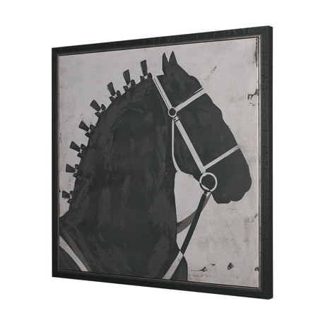Steed 2 by Mercana Studio Hand-Embellished Textured Framed Canvas Artwork by Mercana at Eve Furniture