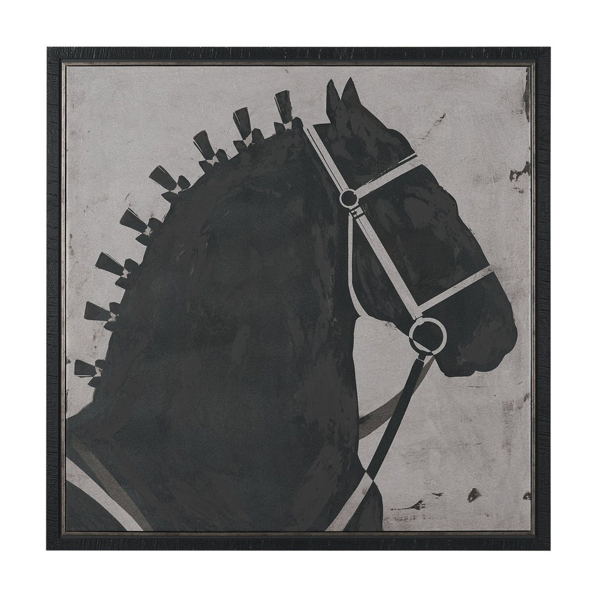 Steed 2 by Mercana Studio Hand-Embellished Textured Framed Canvas Artwork by Mercana at Eve Furniture