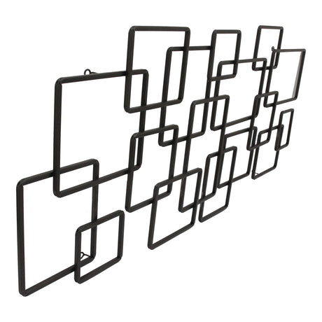 Steel Black Squares Wall Décor by MOES at Eve Furniture