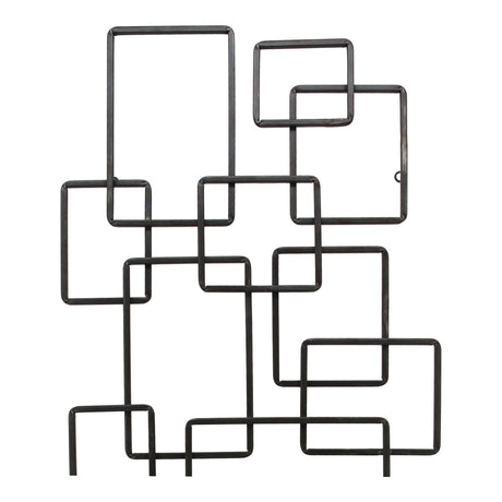 Steel Black Squares Wall Décor by MOES at Eve Furniture