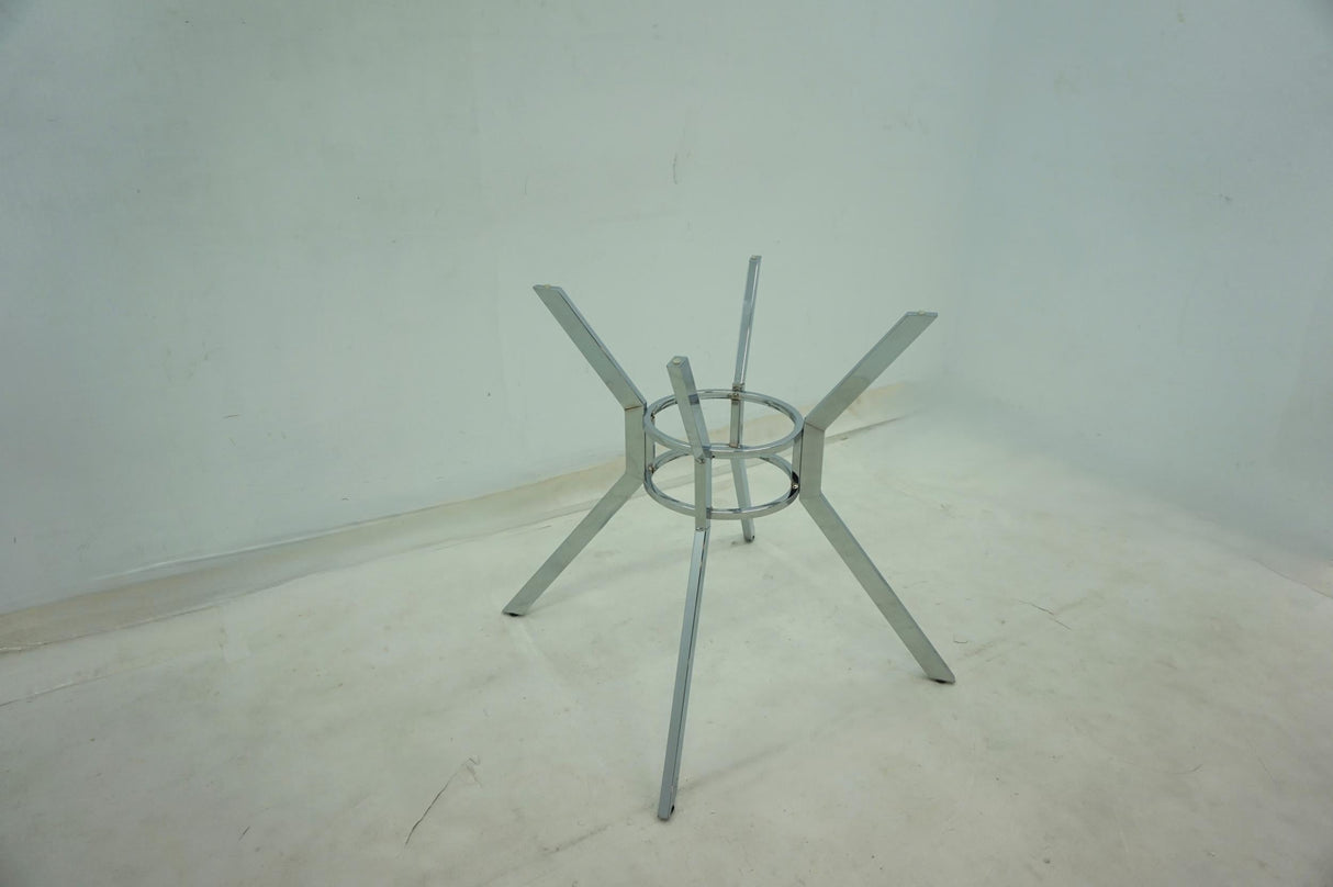 Steele Chrome 48-inch Round Glass Top Dining Table by Coaster at Eve Furniture